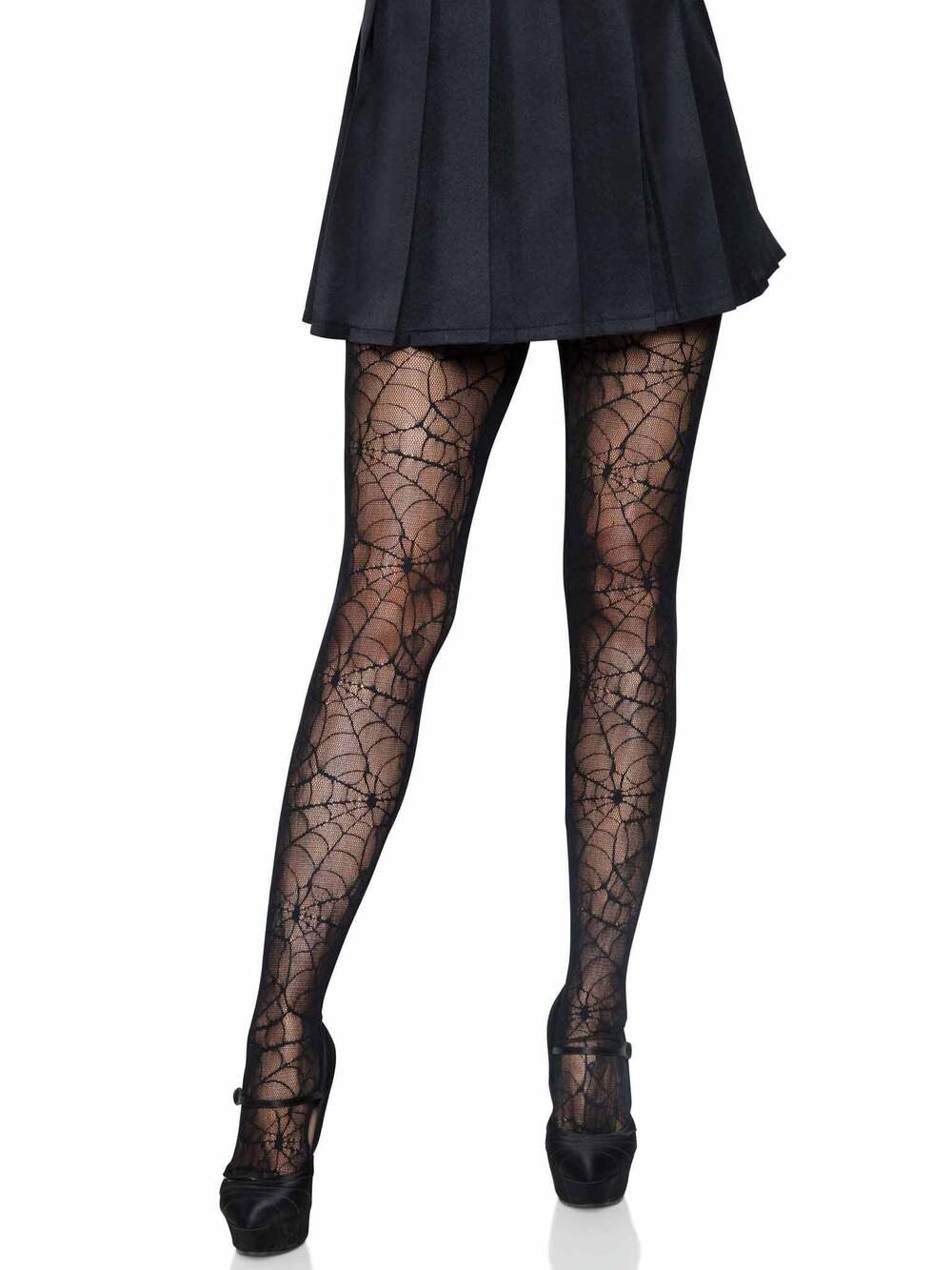 Leg Avenue - Spiderweb Lace Tights - BLACK